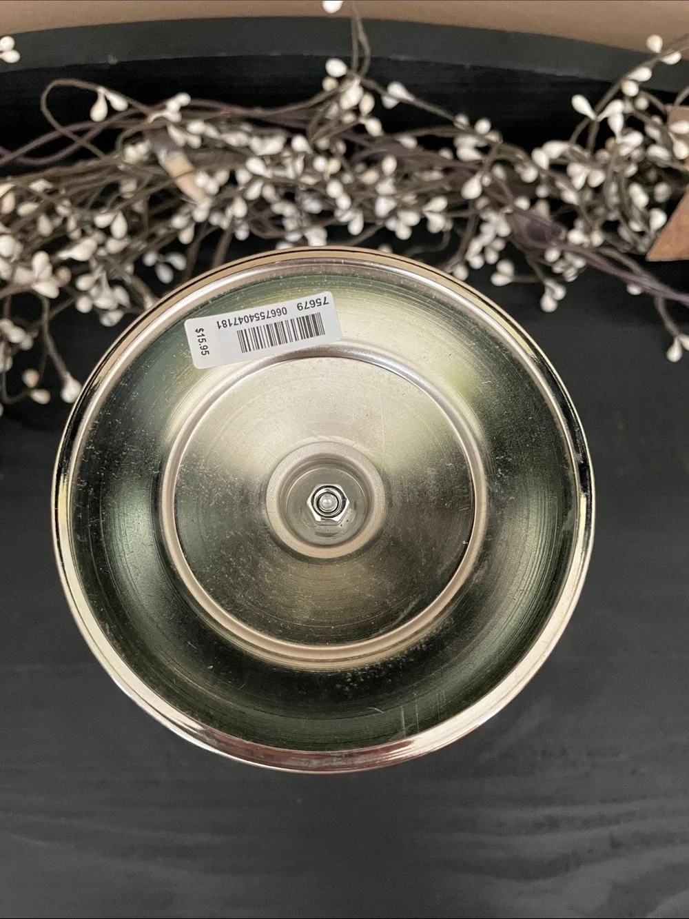 NWT Bath & Body Works Silver Snowflake Candle Holder w/Blue Rhinestones/Glitter